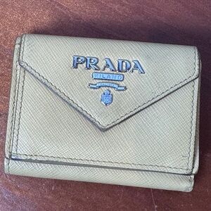 Prada Trifold Wallet Yellow
